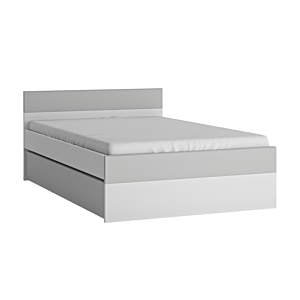 Lit Flexi 120 X 200 Avec Tiroir Et Sommier - Blanc / Gris Clair Chambre enfant