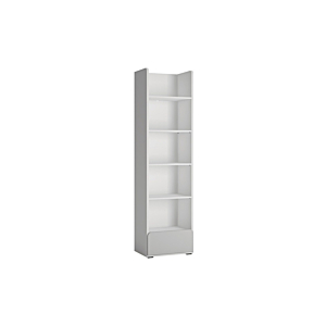 Bibliothèque Flexi Avec 5 Niches - Blanc / Gris Clair