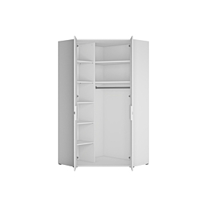 Armoire De Coin Flexi - Blanc / Gris Clair