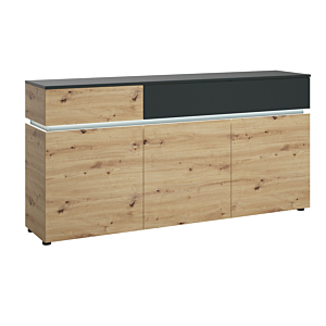 Buffet Avec Led Luci - Artisan Oak / Gris