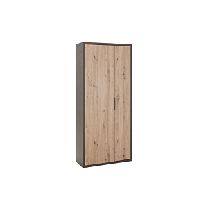 Armoire Segno 2 Porte 85,1X35,3X192Cm Chêne / Anthracite Armoires rangements