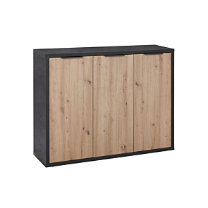 Commode Segno Avec 3 Portes - Chêne / Anthracite