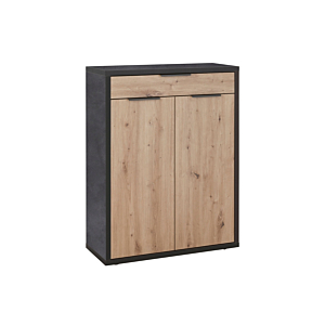 Commode Segno Avec 2 Portes - Chêne / Anthracite 