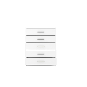 Commode Panama Avec 5 Tiroirs - Blanc