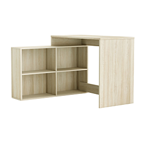 Bureau D'Angle Corner Avec 4 Niches - Chêne Shannon Déstockage