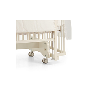 Berceau Bambino 70X110Cm Avec Roulettes Et Matelas Et Moustiquaire - Creme