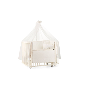 Berceau Bambino 70X110Cm Avec Roulettes Et Matelas Et Moustiquaire - Creme Lits bébés
