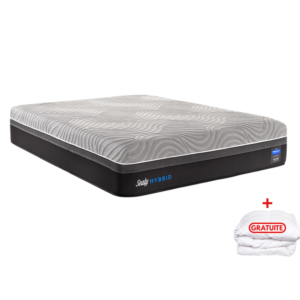 Matelas Sealy Hybrid Usa - Gris + Couette Gratuite