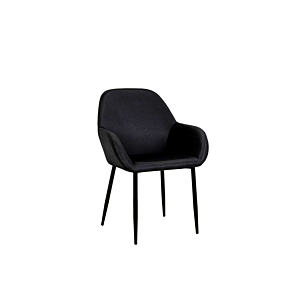Fauteuil Giulia En Velours Côtèle 59X44,5X84Cm - Noir