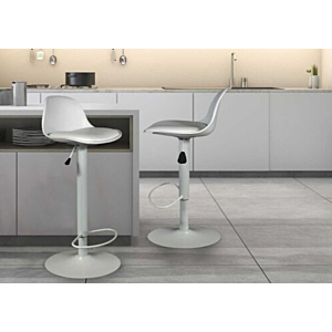 Tabouret Isak Avec Coussin Fixe - Blanc