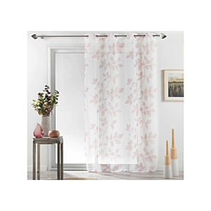 Rideau Voilage À Œillets Alessia 140X240Cm - Rose