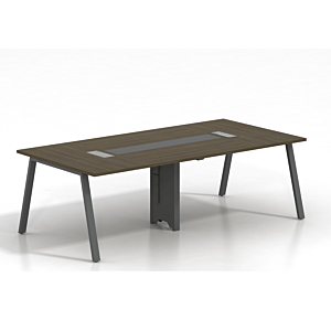 Table De Réunion Respect - Noyer / Gris
