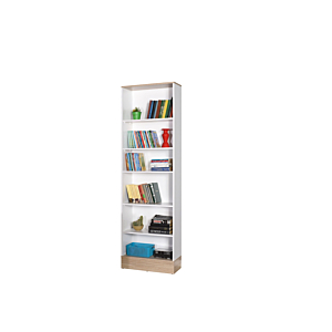 Bibliothèque Base 6 Étagères - Chêne / Blanc