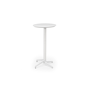Table Haute Moon Ronde - Blanc Soldes été vague 2
