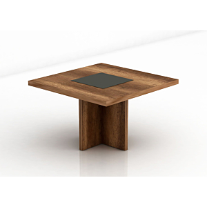 Table De Réunion Carrée Oscar Z - Chêne / Gris 