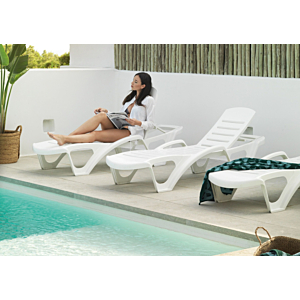 Bain De Soleil Multipostions Monoblock - Blanc 