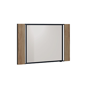 Miroir Brolo - Blanc / Noyer
