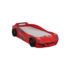 Lit Motorsport Eco Car Avec Sommier + Led - Rouge