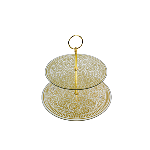 Plateau De Présentation Double 25Cm - Doré