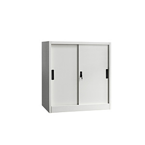 Armoire Steel 85X40X90Cm - Gris/Blanc 