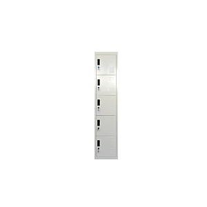 Casier Steel 5 Portes - Gris / Blanc Mobilier Pro