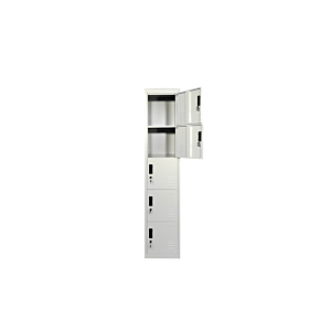 Casier Steel 5 Portes - Gris / Blanc
