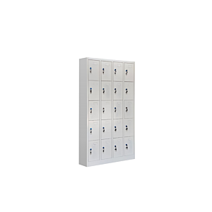 Casier Steel 20 Portes - Blanc / Gris Mobilier Pro