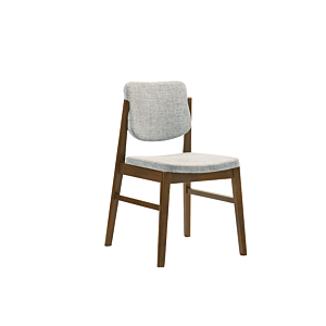 Chaise Mojo - Blanc / Marron