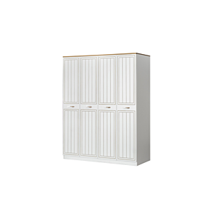 Armoire Mango 4 Portes - Blanc / Chêne Chambre enfant