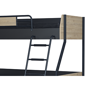 Lit Superposé Boss 120X200Cm - Gris Foncé / Beige