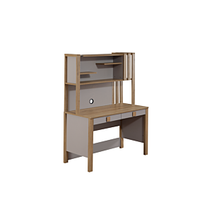 Bureau Huga 2 Tiroirs 1 Niche - Beige