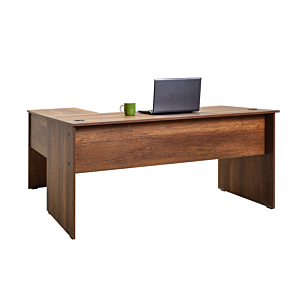 Bureau Rio Office Avec Retour - Marron Bons plans Bureaux