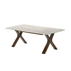 Table Basse Marcella - Blanc / Marron
