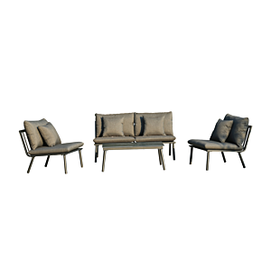 Set De Jardin Valentina  - Noir Meuble extérieur
