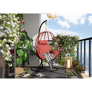 Chaise Pendante Alicia - Rouge