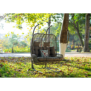 Chaise Pendante 2 Places New Glory - Gris