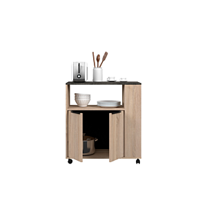Desserte Cuisine Fumay Avec Roulettes - Oak 