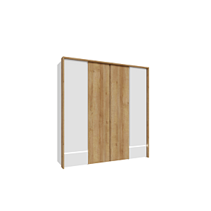 Armoire Lenybelardo - Chêne / Blanc