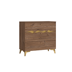 Commode Kenyatta - Marron / Doré DÉSTOCKAGE