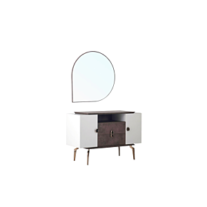 Commode Basalto - Blanc / Marron