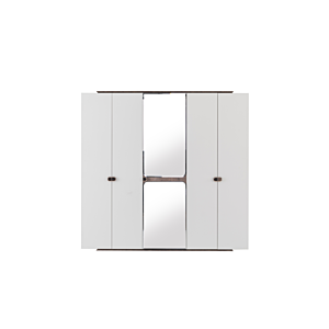 Armoire Basalto - Blanc / Marron
