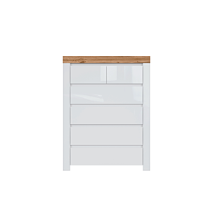 Chiffonier Holten - Chêne / Blanc Promos printemps