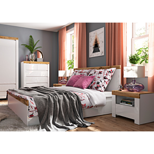 Chiffonier Holten - Chêne / Blanc