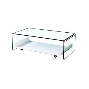 Table Basse Avec Niche Bonera - Blanc Transparent