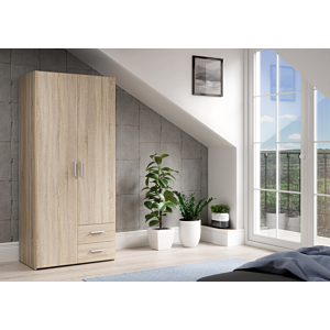 Armoire Telane Avec 2 Portes - Chêne