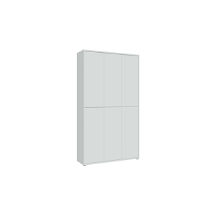 Armoire Alice Springs Avec 6 Portes - Gris Clair 