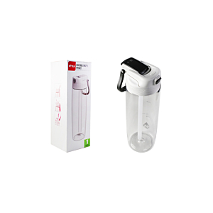 Bouteille De Sport Double Couvercle Paille Intégrée - Gris