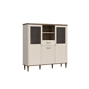 Vitrine Lacetti 145 Cm - Beige / Crème Offres Ramadanesques