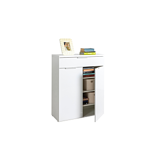 Commode Mundi 2 Portes + 1 Tiroir - Blanc Soldes été vague 2