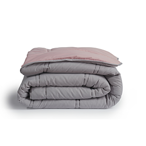 Couette Boutys Richbond Bicolore 300G - Rose / Gris Essentiel HIVER
